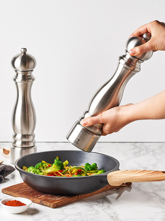 Paris chef U’select manual pepper mill, stainless steel, 22 cm