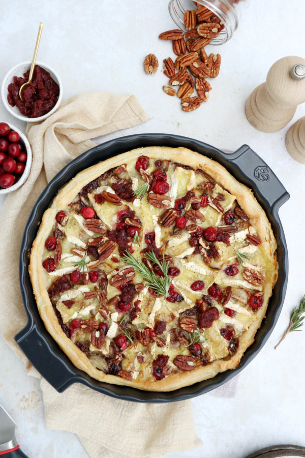 Cranberry Brie Tart with Pecans