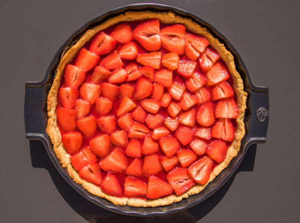 Easy Healthy Strawberry Tart, Vegan, without refined sugar or butter